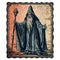 Majestic Vintage Wizard Illustration With Realistic Chiaroscuro Style