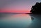 Majestic vista of sunset over beach at Noosa,Queensland,australia