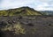 Majestic volcanic landscape covered with moss in Iceland highlands