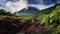 Majestic Volcanic Wonderland: A Tropical Rainforests Fiery Beauty