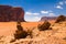 Majestic Wadi Rum, aka Valley of the Moon, a protected nature reserve with dramatic sandstone mountains and granite rock