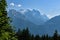 Majestic Wetterhorn peak covered by glacier