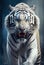 Majestic White Tiger in Roar, Captured in Hyper-Realistic Detail, Made with Generative AI