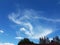 Majestic wind clouds and blue skies