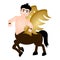 Majestic winged centaur. Fantasy creature