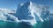 Majestic winter Antarctica iceberg drifting ocean
