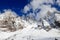 Majestic winter landscape, famous ski resort in Italy