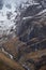 Majestic Winter landscape image of snowcapped Three Sisters mountain range in Glencoe Scottish Highands with dramatic sky