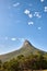 The majestic, wonderful and beautiful Lions Head mountain from below. Blue sky copy space over mountainous landscape