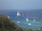 A majestic yacht under sail in admiralty bay