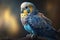 The Majestic Yellow and Blue Parrot Soaring in the Sky-Filled Tree AI Generated Illustration