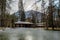 Majestic Yosemite Hotel during winter formerly known as Ahwahnee Hotel - Yosemite National Park, California, USA