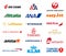 Major airlines logos collection