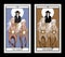 Major Arcana Tarot Cards. The Chariot. Sun Chariot pulled by two horses and driven by an elegant coachman in livery and hat