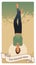 Major Arcana Tarot Cards. The Hanged Man. Man hanging from a tree, face down, subject of the right foot, with praying hands