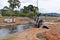 A major control junction for the water supply across a weir for irrigation