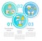 Major education issues blue circle infographic template