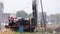 Major gas leak after ground drilling