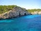 Majorca - bay with mountains and caves