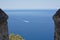 Majorca coast horizon view