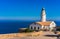 Majorca, lighthouse at beautiful coast of Cala Ratjada