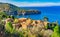 Majorca, small village at coast of Deia with picturesque sea view