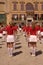 Majorettes at Attention