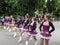 Majorettes in the marching parade contest during National championship of Czech Republic