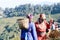 Makaibari tea estate, Kurseong valley, Darjeeling, West Bengal, India, May 2019 - Tea Pluckers at work in Makaibari tea plantation