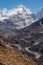 Makalu mountain peak, fifth highest peak in the world, Everest base camp trekking route, Nepal