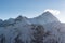 Makalu mountain peak, fifth highest peak in the world view from top of Island peak, Himalaya mountains range in Nepal