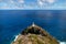 Makapu`u Point Lighthouse looking out over a beautiful blue expanse of ocean, Oahu, Hawaii, USA