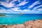 Makapuu Beach looking towards  Waimanalo Bay on the Windward coast of Oahu, Hawaii