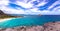 Makapuu Beach looking towards  Waimanalo Bay on the Windward coast of Oahu, Hawaii