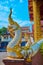 Makara crocodile and Naga serpents of Wat Saen Muang Ma, Chiang Mai, Thailand