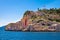 Makarska cliff walkway by the sea view