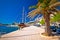Makarska palm waterfront colorful view