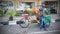 Makassar, Indonesia. August 4, 2019: Pedicab, one of the traditional transportation in Indonesia. Especially in Makassar City.