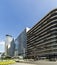 Makati, Metro Manila, Philippines - Office buildings lined along Ayala Avenue. A typical weekday of a bustling central business