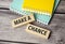 make a chance symbol. Concept words content is king on wooden blocks