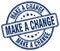 make a change blue stamp