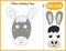 Make a donkey face funny game for kids. Cut and glue educational activity page