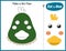Make a duck face funny game for kids. Cut and glue educational activity page