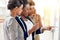 The make good ideas great. a group of female coworkers brainstorming together in an office.