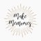 Make Memories. Gold glitter background