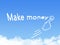 Make money message cloud shape