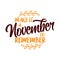 Make it a november to remember