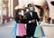 Make shopping together, with face mask during covid-19