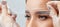 The make-up artist does Long-lasting styling of the eyebrows of the eyebrows and will color the eyebrows. Eyebrow lamination.