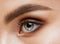 The make-up artist does Long-lasting styling of the eyebrows  and will color the eyebrows. Eyebrow lamination. Professional make-